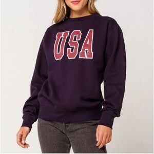 FULL TILT USA America Navy Blue Crewneck Sweatshirt Women's Size Medium